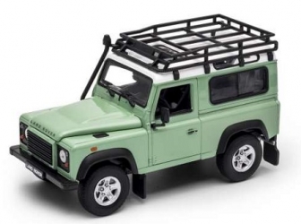 22498RRGR  Land Rover Defender Off Road with roof rack green 1:24
